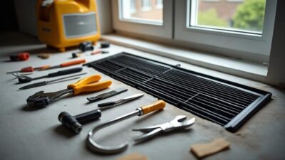 Procédure pour percer un coffre de volet roulant et installer une grille d'aération en 2025
